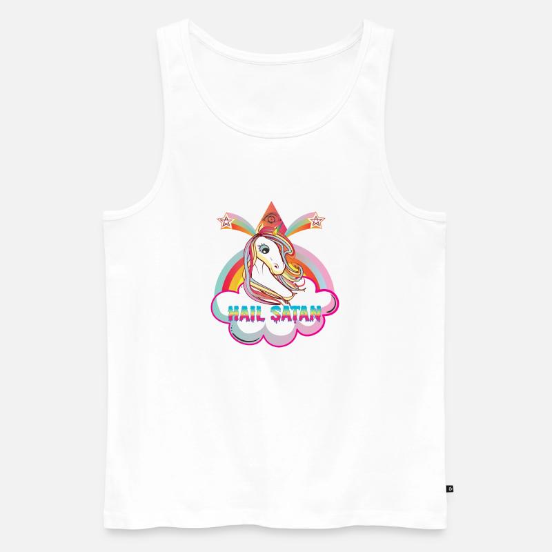 HAIL SATAN ! - Männer Premium Bio Tank Top - Weiß