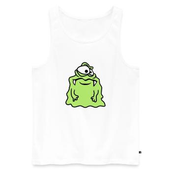 glibber schleim ekelig schleimig gesicht kopf mons - Männer Premium Bio Tank Top - Weiß - Vorne - AI Model Male 178 light (178cm)