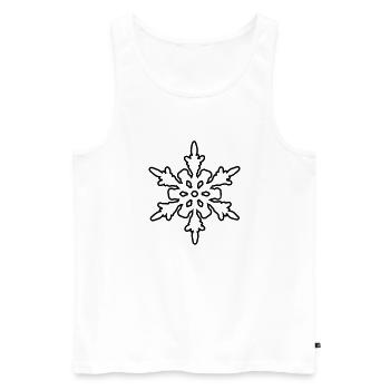 winter kalt schnee sterne frohe christmas weihnach - Männer Premium Bio Tank Top - Weiß - Vorne - AI Model Male 178 light (178cm)