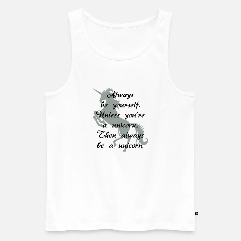 Immer ein Einhorn - Männer Premium Bio Tank Top - Weiß