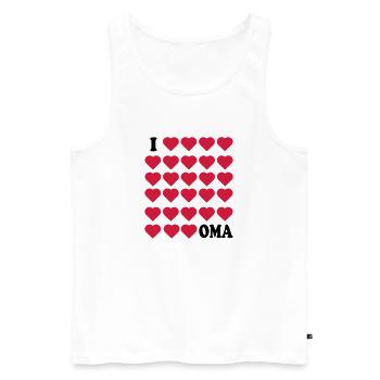 Ich liebe Oma - Männer Premium Bio Tank Top - Weiß - Vorne - AI Model Male 178 light (178cm)