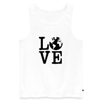 Love Earth - Männer Premium Bio Tank Top - Weiß - Vorne - Michal (187cm)