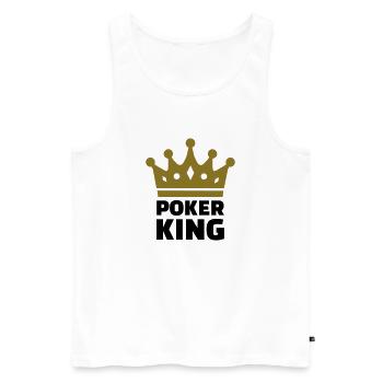 Poker King - Männer Premium Bio Tank Top - Weiß - Vorne - Michal (187cm)