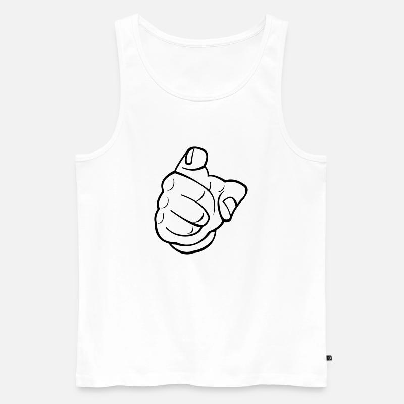 zeigefinger - Männer Premium Bio Tank Top - Weiß