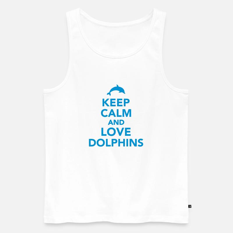 Delfin - Männer Premium Bio Tank Top - Weiß