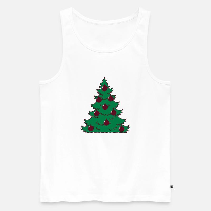 Weihnachtsbaum Weihnachten Weihnachtskugeln - Männer Premium Bio Tank Top - Weiß
