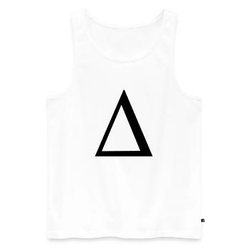Delta - Männer Premium Bio Tank Top - Weiß - Vorne - AI Model Male 178 light (178cm)