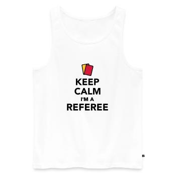 Keep calm I'm a Referee - Débardeur bio Premium Homme - blanc - Devant - AI Model Male 178 light (178cm)