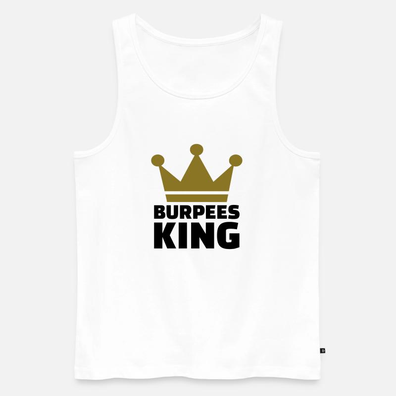 Burpees - Männer Premium Bio Tank Top - Weiß