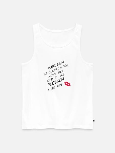 Fleisch nicht wert - Männer Premium Bio Tank Top - Weiß