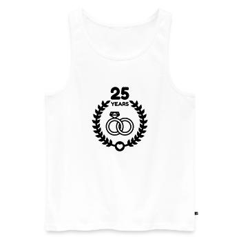 25 - Birthday Wedding - Marriage - Love - Men's Premium Organic Tank Top - white - Front - AI Model Male 178 light (178cm)