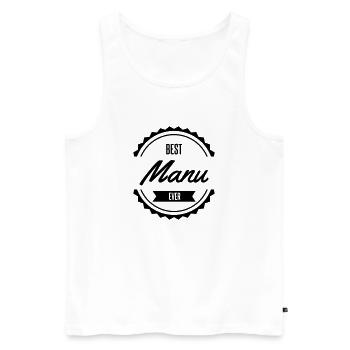 best manu emmanuel - Débardeur bio Premium Homme - blanc - Devant - Michal (187cm)