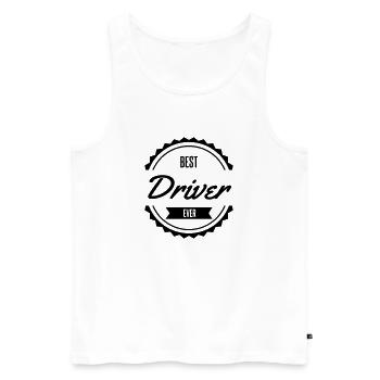 best driver conducteur chauffeur - Débardeur bio Premium Homme - blanc - Devant - Michal (187cm)