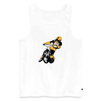 Speedway Racing - Männer Premium Bio Tank Top - Weiß - Vorne - AI Model Male 178 light (178cm)