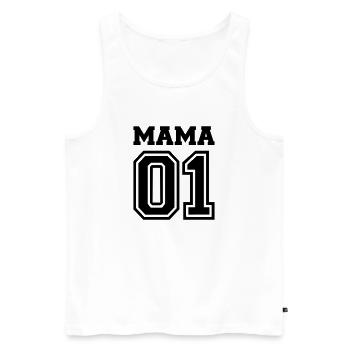 Mama - Männer Premium Bio Tank Top - Weiß - Vorne - Michal (187cm)