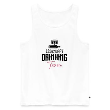drinking team legendary shots - Männer Premium Bio Tank Top - Weiß - Vorne - AI Model Male 178 light (178cm)