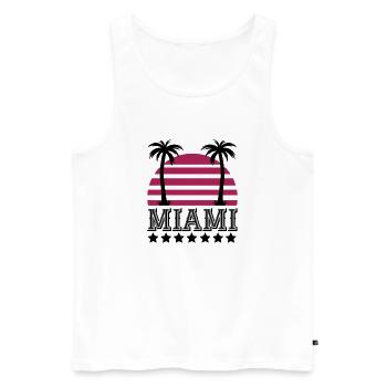 miami - Männer Premium Bio Tank Top - Weiß - Vorne - AI Model Male 178 light (178cm)