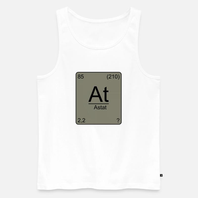 Astat, Periodensystem, Chemie, Physik, Element - Männer Premium Bio Tank Top - Weiß