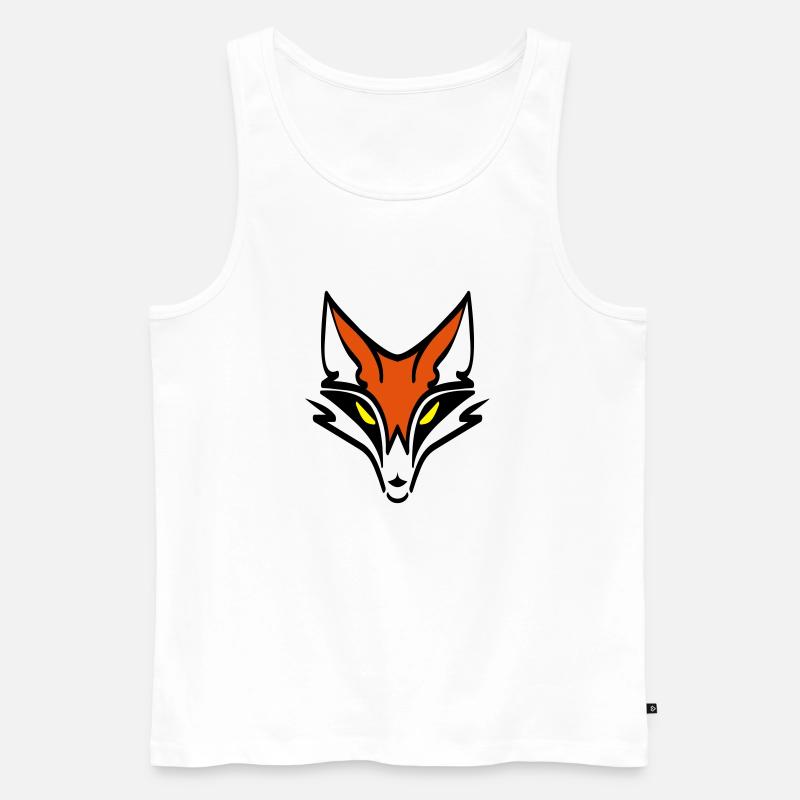 Fuchs logo fox - Männer Premium Bio Tank Top - Weiß