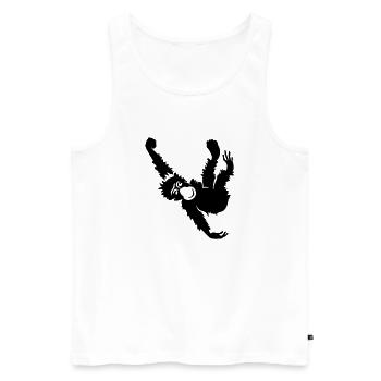 ape - Männer Premium Bio Tank Top - Weiß - Vorne - Michal (187cm)