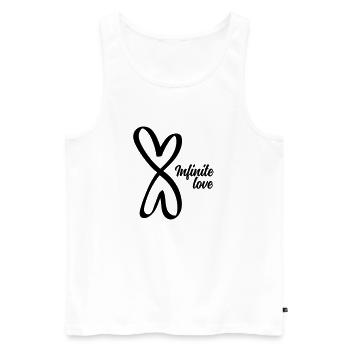 Infinite love - Men's Premium Organic Tank Top - white - Front - AI Model Male 178 light (178cm)