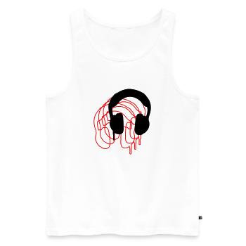 Casque - Débardeur bio Premium Homme - blanc - Devant - Michal (187cm)