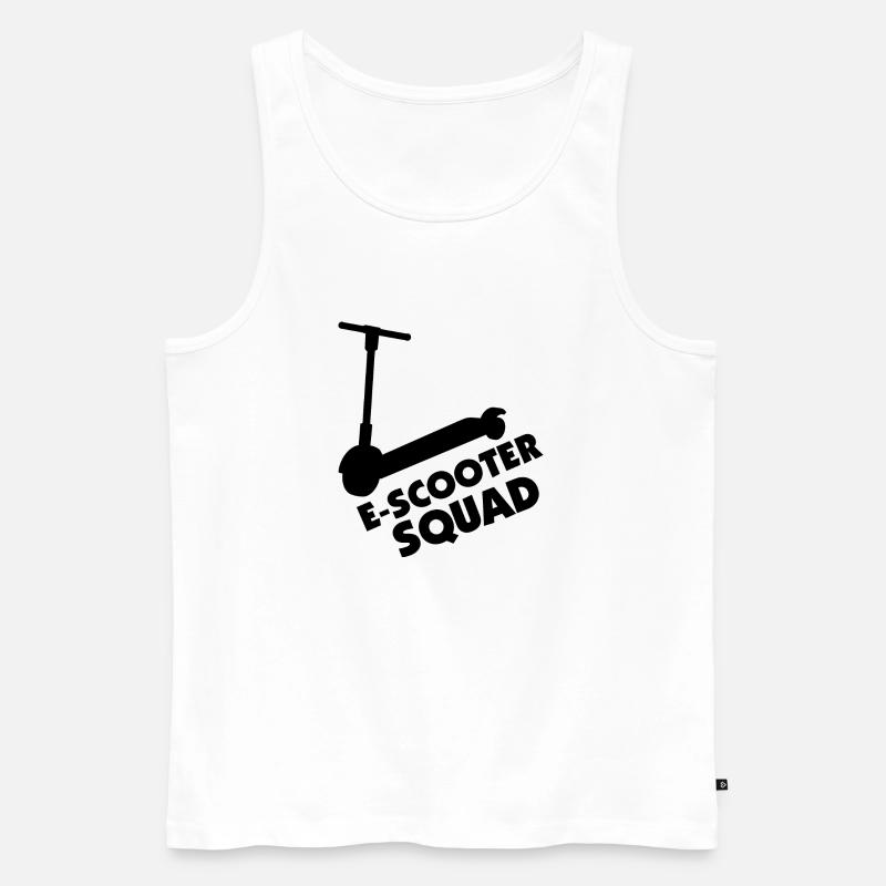 E-Scooter Roller Scooter - Männer Premium Bio Tank Top - Weiß