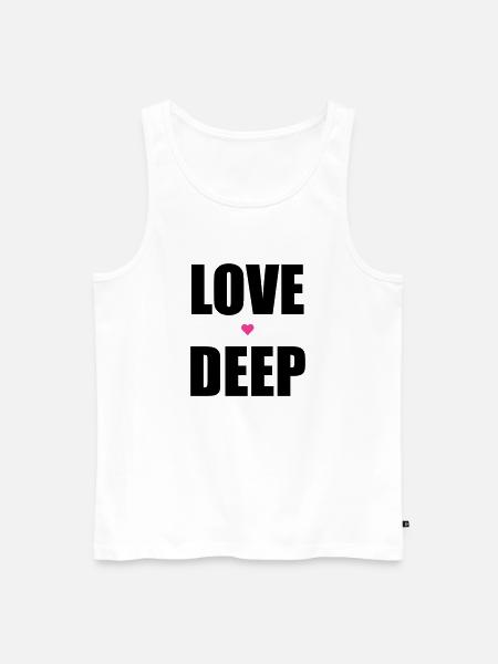 Love Deep - Men's Premium Organic Tank Top - white