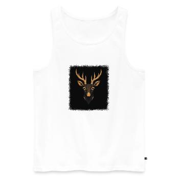 adorable funny quote deer christmas gift kids - Männer Premium Bio Tank Top - Weiß - Vorne - Michal (187cm)