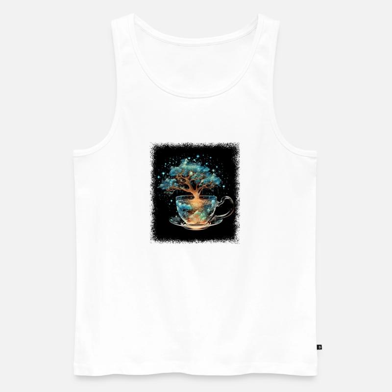 quote birthday present idea bubble tea time - Männer Premium Bio Tank Top - Weiß