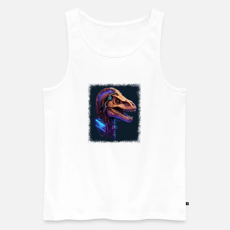 awesome present idea happy brachiosaurus - Männer Premium Bio Tank Top - Weiß