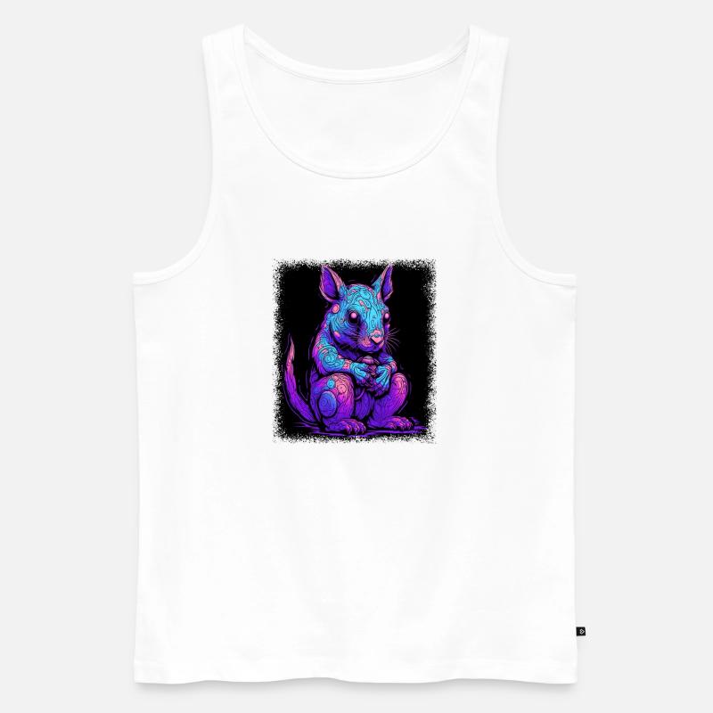 fun japanese squirrel christmassy - Männer Premium Bio Tank Top - Weiß
