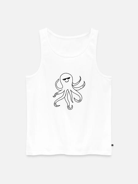 Octopus Octopus Cool - Men's Premium Organic Tank Top - white
