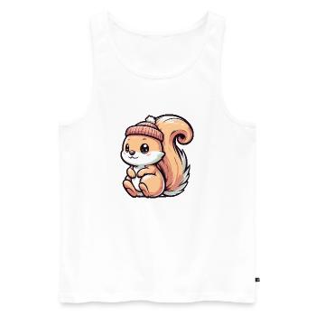 Squirrel - Men's Premium Organic Tank Top - white - Front - Michal (187cm)