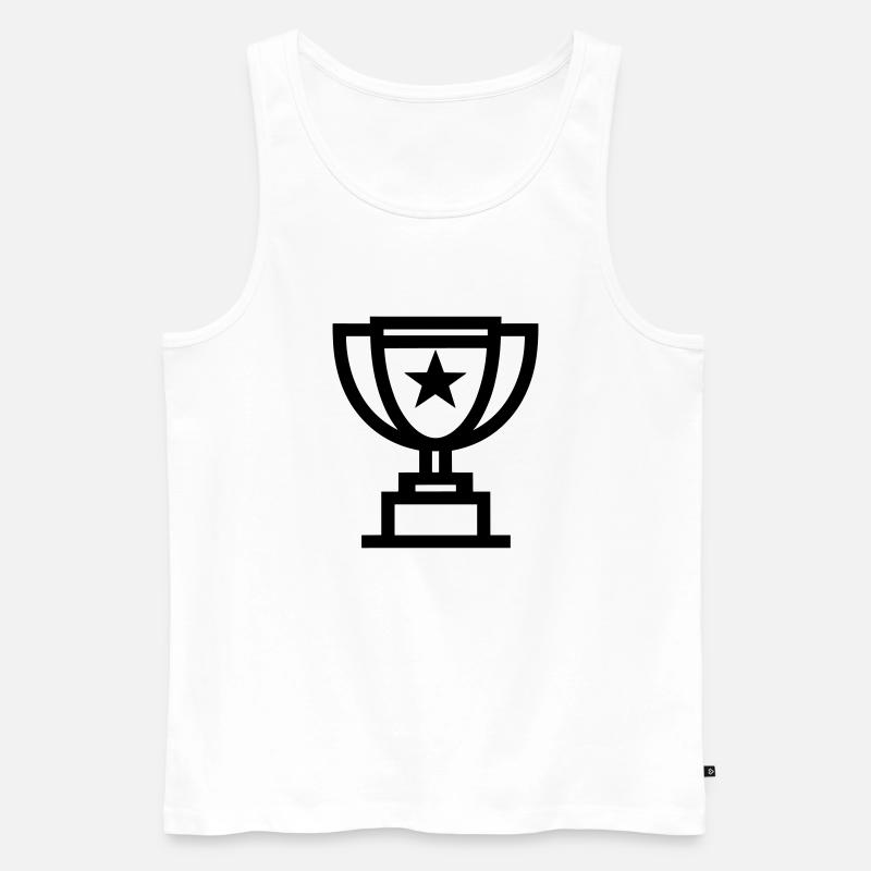 Trophäe - Männer Premium Bio Tank Top - Weiß