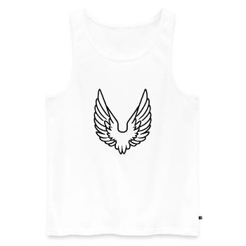 Angel Wings - Men's Premium Organic Tank Top - white - Front - AI Model Male 178 light (178cm)