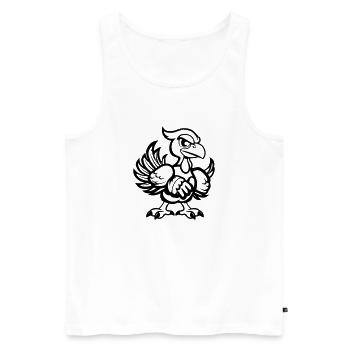 truthuhn comic - Männer Premium Bio Tank Top - Weiß - Vorne - Michal (187cm)