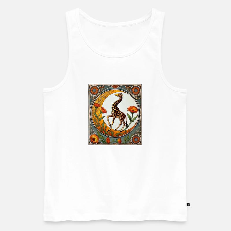 Giraffe - Männer Premium Bio Tank Top - Weiß