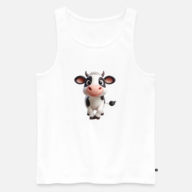 Kuh 3 - Männer Premium Bio Tank Top - Weiß