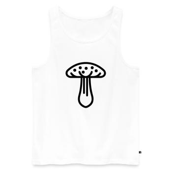 Mushroom - Men's Premium Organic Tank Top - white - Front - Michal (187cm)