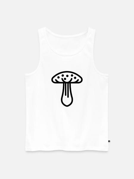 Mushroom - Men's Premium Organic Tank Top - white
