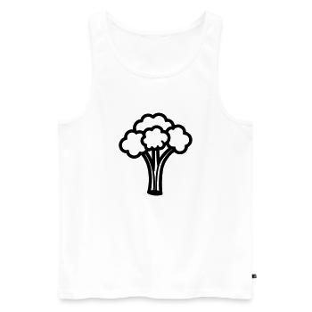 brocoli - Débardeur bio Premium Homme - blanc - Devant - Michal (187cm)