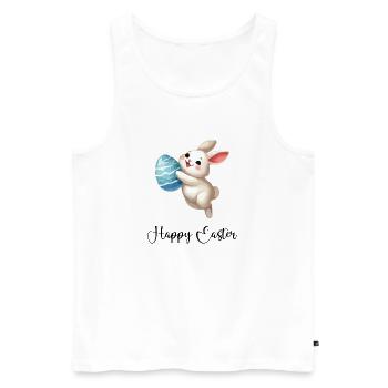 bunny rabbit easter bunny - Men's Premium Organic Tank Top - white - Front - Michal (187cm)