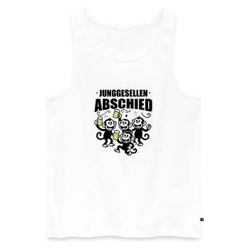 Junggesellenabschied Jga Affen Bier - Männer Premium Bio Tank Top - Weiß - Vorne - Michal (187cm)