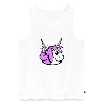 2 Unicorn Girl Team Cute Bottom Hole Friends - Men's Premium Organic Tank Top - white - Front - Michal (187cm)
