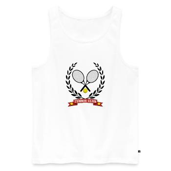 tennis - Männer Premium Bio Tank Top - Weiß - Vorne - Michal (187cm)