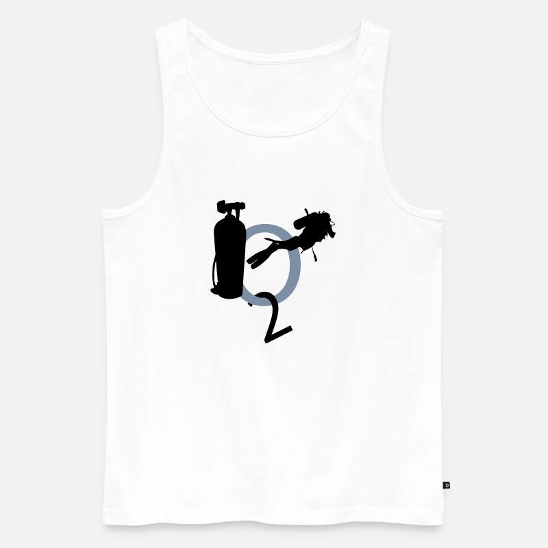 Diving - Männer Premium Bio Tank Top - Weiß