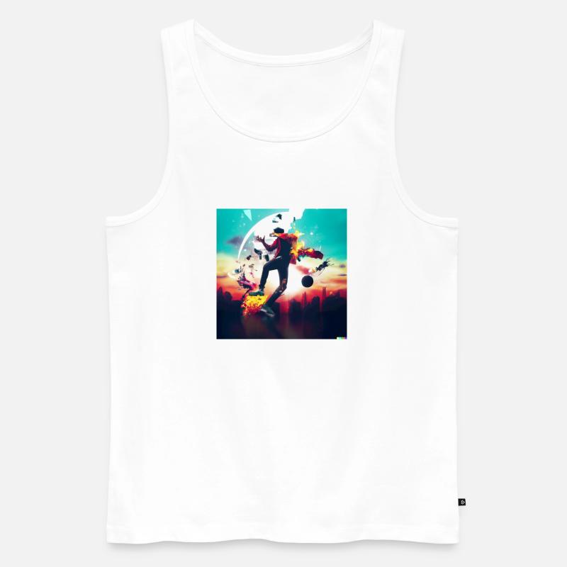 Crazy Eights - Männer Premium Bio Tank Top - Weiß