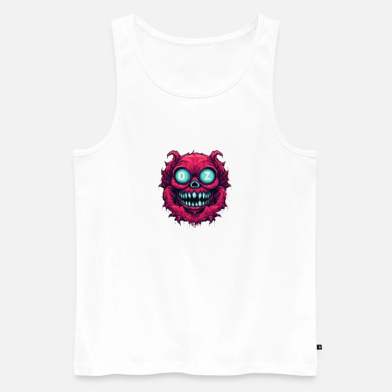 Evil Creature - Männer Premium Bio Tank Top - Weiß