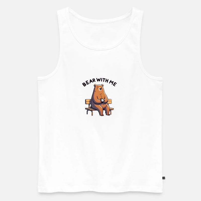 Bear With Me - Männer Premium Bio Tank Top - Weiß